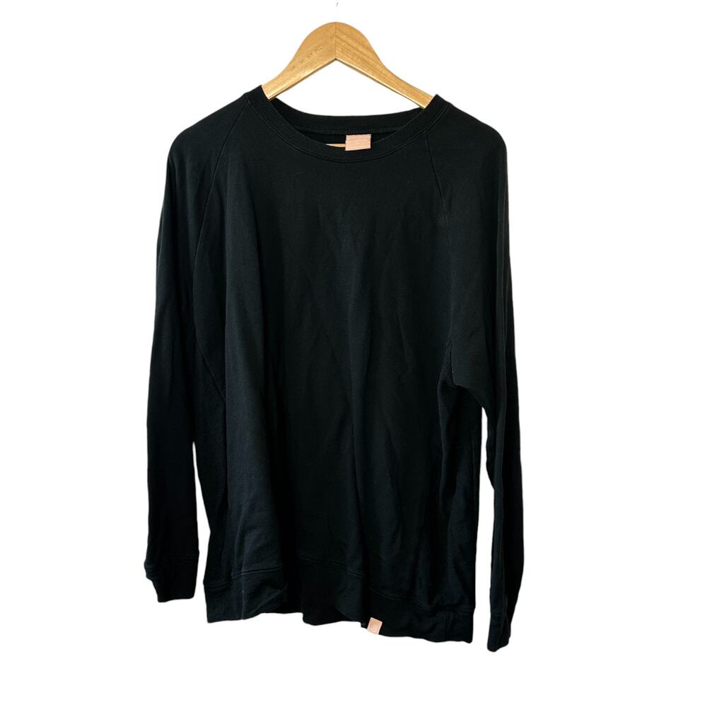 THIRDLOVE Black Crewneck Long Sleeve Sweatshirt Women's Size 3X